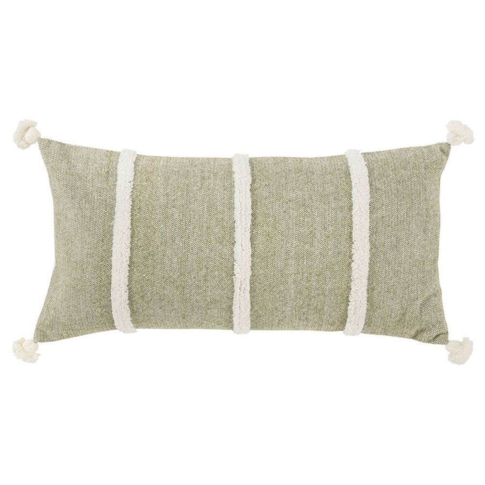 Rizzy Home - 14"x26" Oversized Striped Poly Filled Lumbar Throw Green
